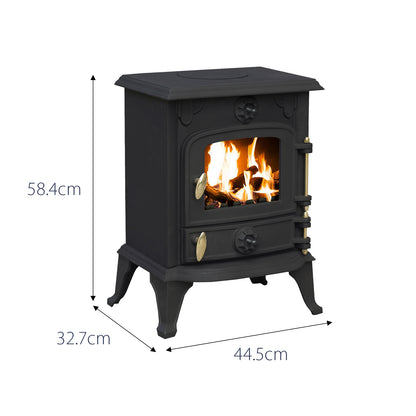 Royal Fire™ 5kW Cast Iron Wood and Charcoal Burning Stove