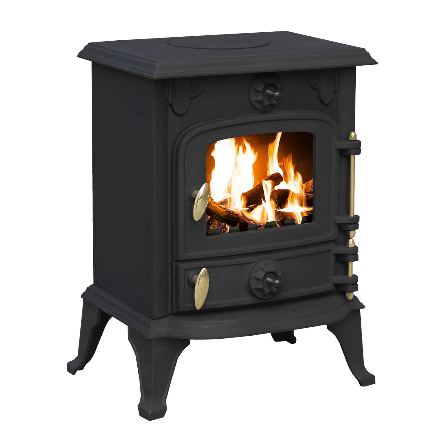 Royal Fire™ 5kW Cast Iron Wood and Charcoal Burning Stove