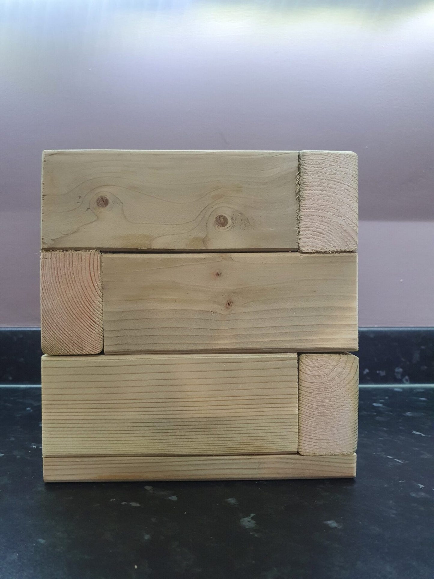 20cm X 20cm SQUARE WOODEN GARDEN PLANTER PLANT POT