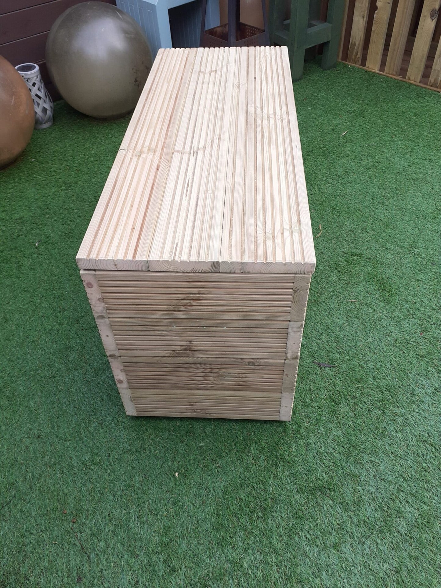 80cm X 40cm Garden Storage Box Decking Wood Treated Indoor Or Outdoors