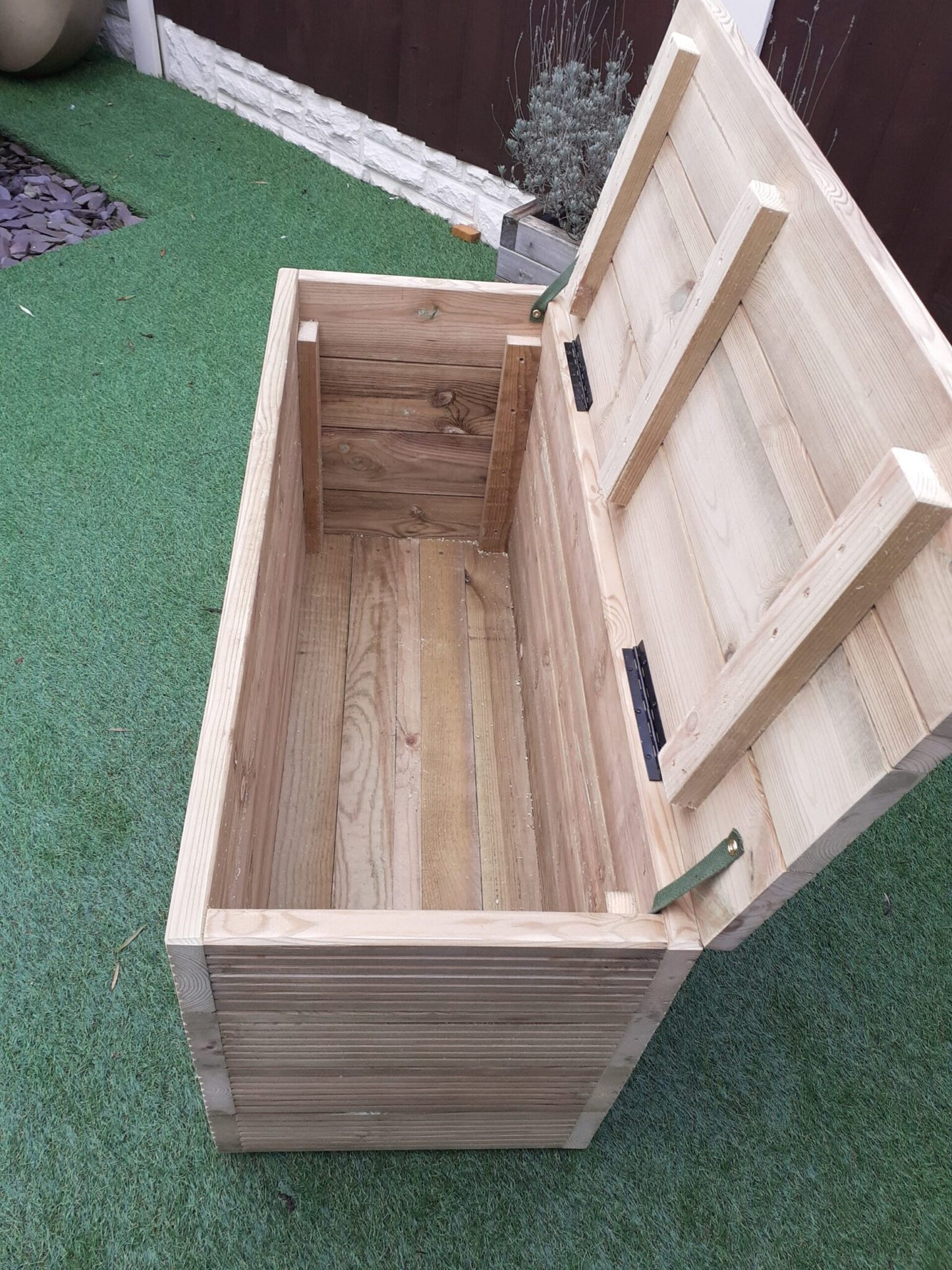 80cm X 40cm Garden Storage Box Decking Wood Treated Indoor Or Outdoors