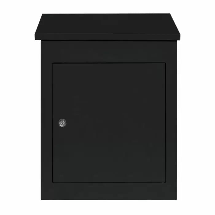 Anti Theft Black Royal Mail Post Box | Black and Grey