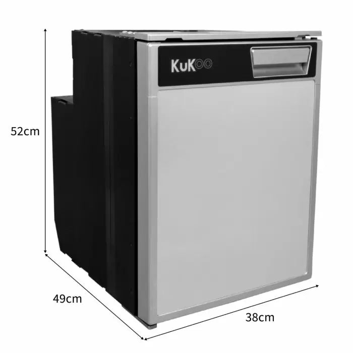 46L Compressor Fridge | Silver & Black