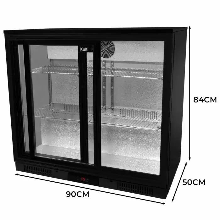 Back Bar Fridge Cooler - Hinged Double Door