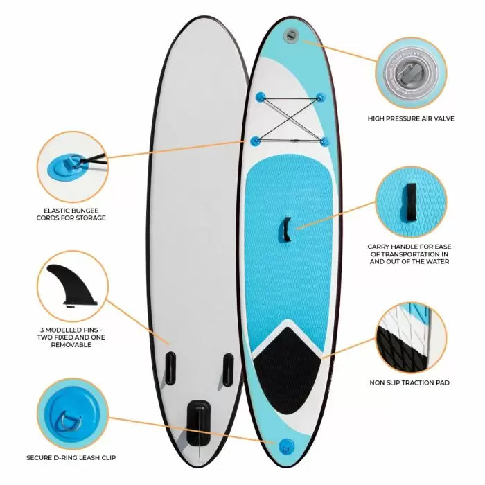 10ft Blue Inflatable Paddle Board