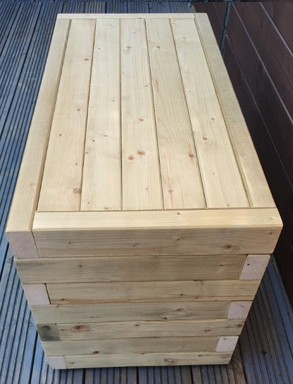 Garden Bench Seat Table Storage Box 80cm X 40cm Solid Wood Treated Indoor Or Outdoors