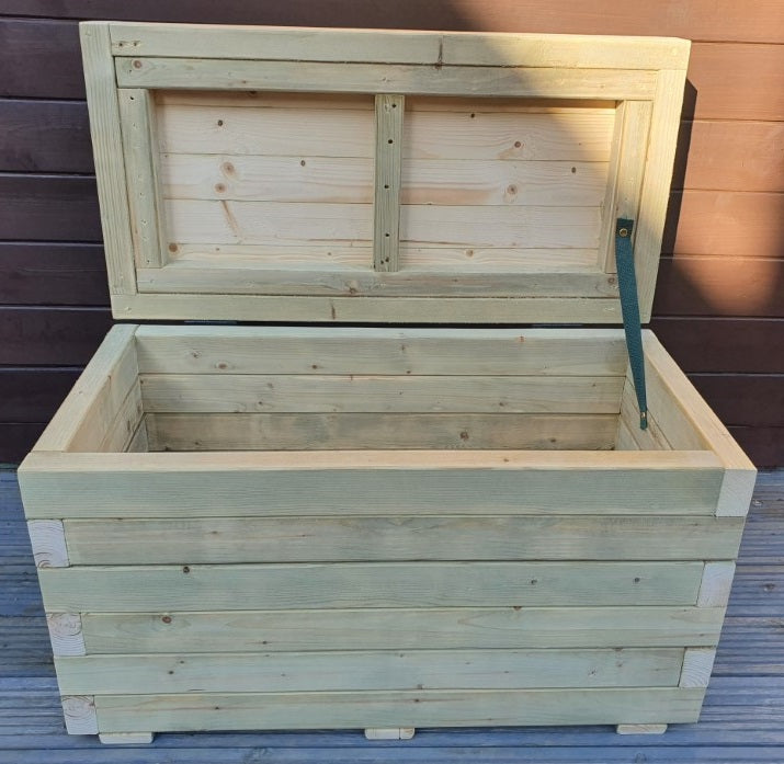 Garden Bench Seat Table Storage Box 80cm X 40cm Solid Wood Treated Indoor Or Outdoors