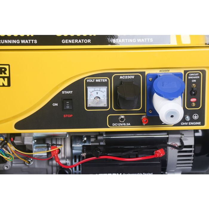 Portable Key Start Petrol Engine Generator 10.5kVa 16HP 4Stroke G9000W