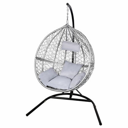 Grey Rattan Egg Chair | Includes Cushions