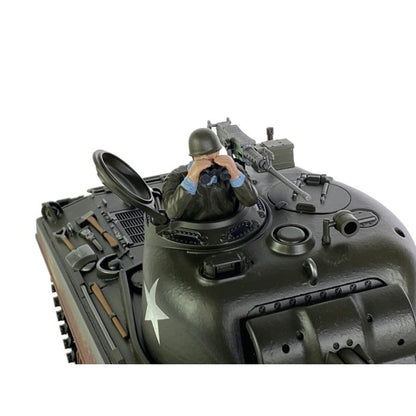 Taigen Hand Painted Sherman RC Tank - 360 Turret And Metal Parts