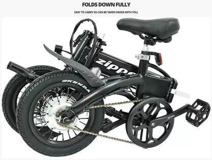 Z1S Folding Electric Bike with Bigger 10AH Battery Matt Black