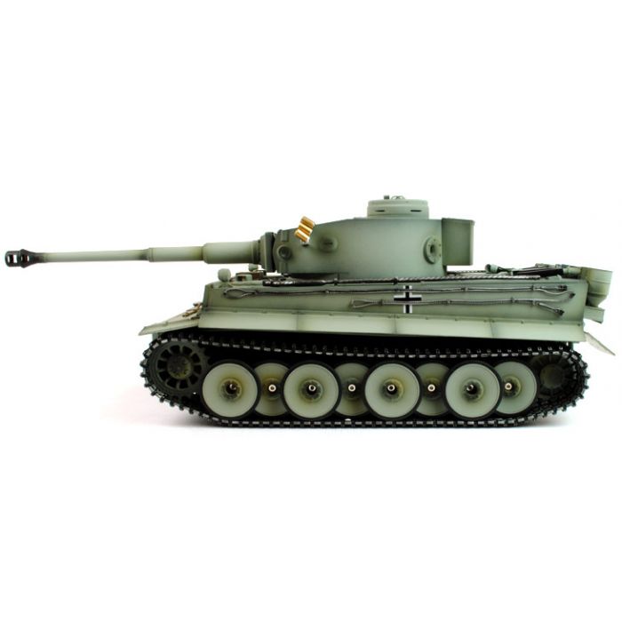 Taigen Hand Painted RC Tank Tiger I Grey - Full Metal Upgrade - 360 Rotating & Smoking Barrel