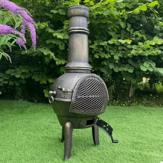 Cast Iron Chimenea & Union Jack Bunting