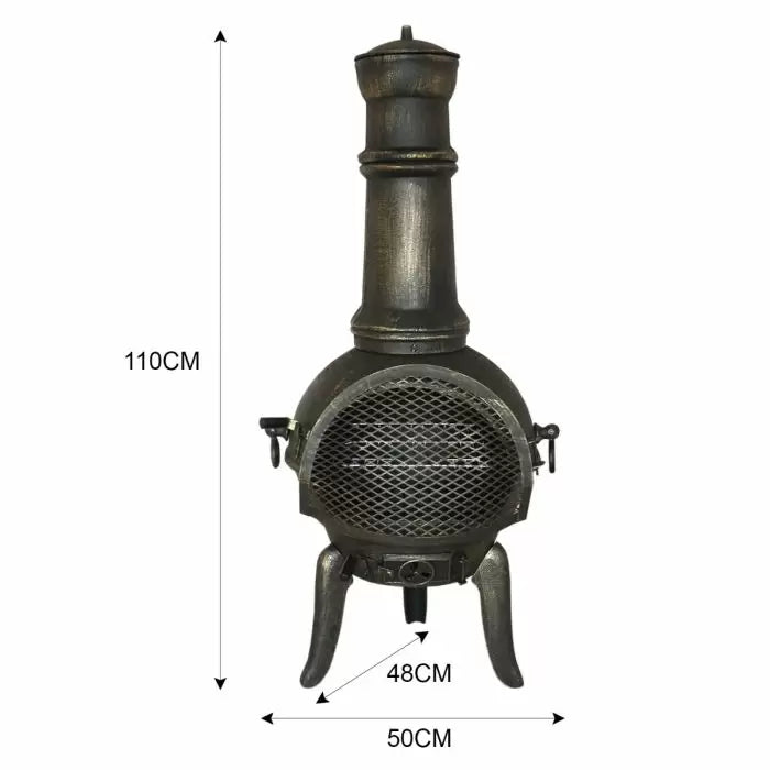 Cast Iron Chimenea & Union Jack Bunting